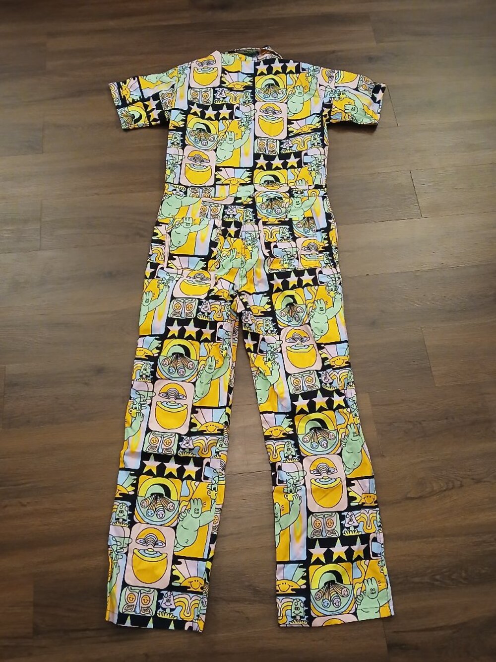 RARE Nooworks Twill Linen SS Jumpsuit in Dreyfus NWT S US MADE ART - Picture 3 of 3